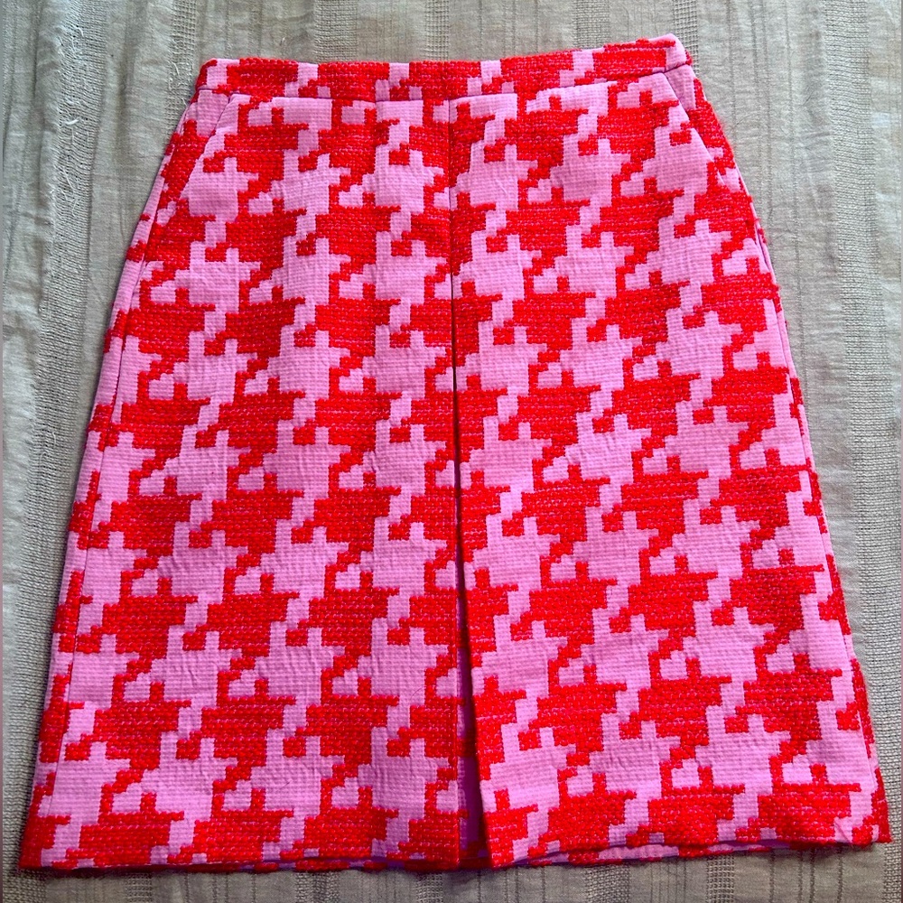 NWT JCrew pixelated houndstooth Skirt - Size 0